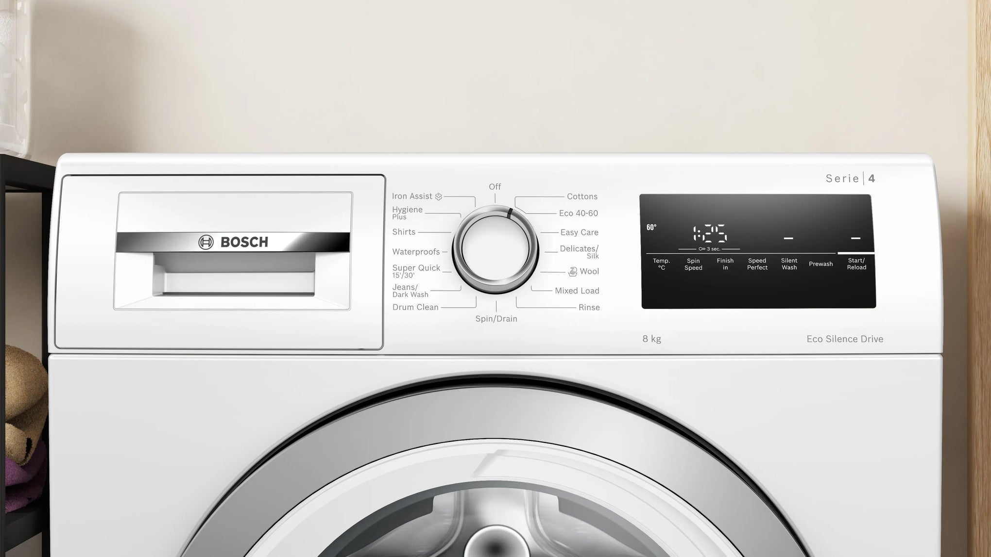 Bosch WAN28258GB Series 4 8kg 1400 Spin Washing Machine (White, A Rated)