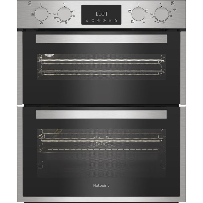Hotpoint DUH10DIX Built-Under Electric Fan Double Oven - Stainless Steel