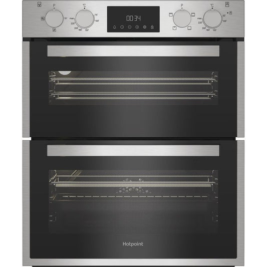 Hotpoint DUH10DIX Built-Under Electric Fan Double Oven - Stainless Steel