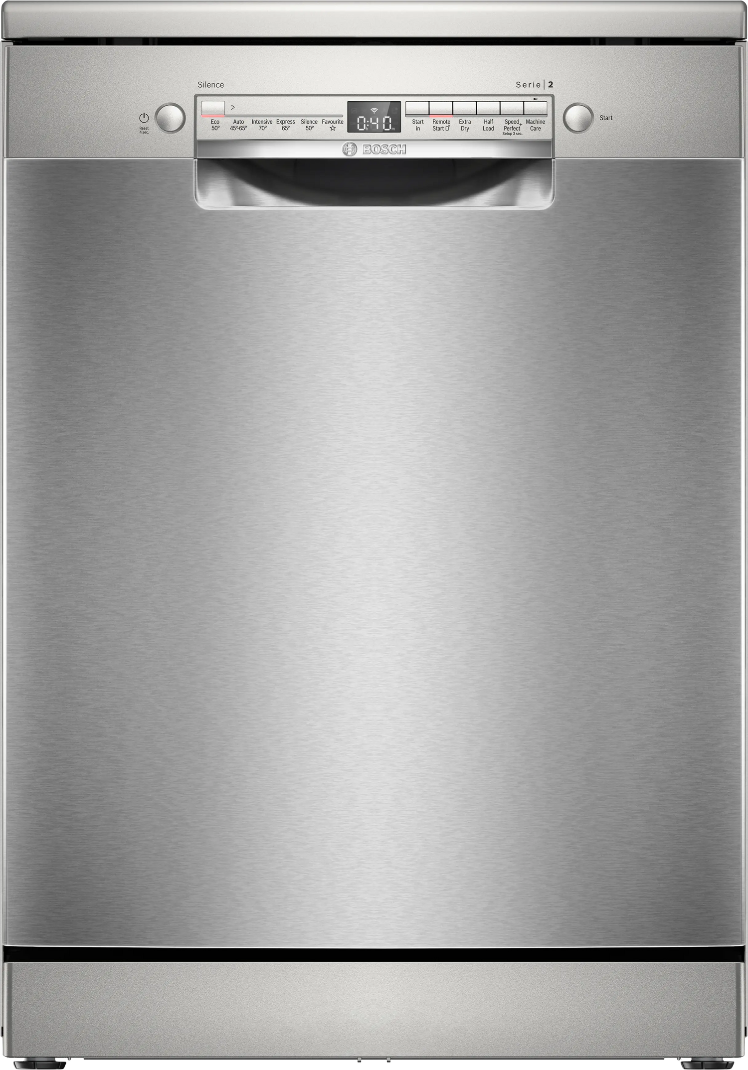 Bosch Series 2 SMS2HVI06G 60cm 14 Place Freestanding Dishwasher Silver Inox