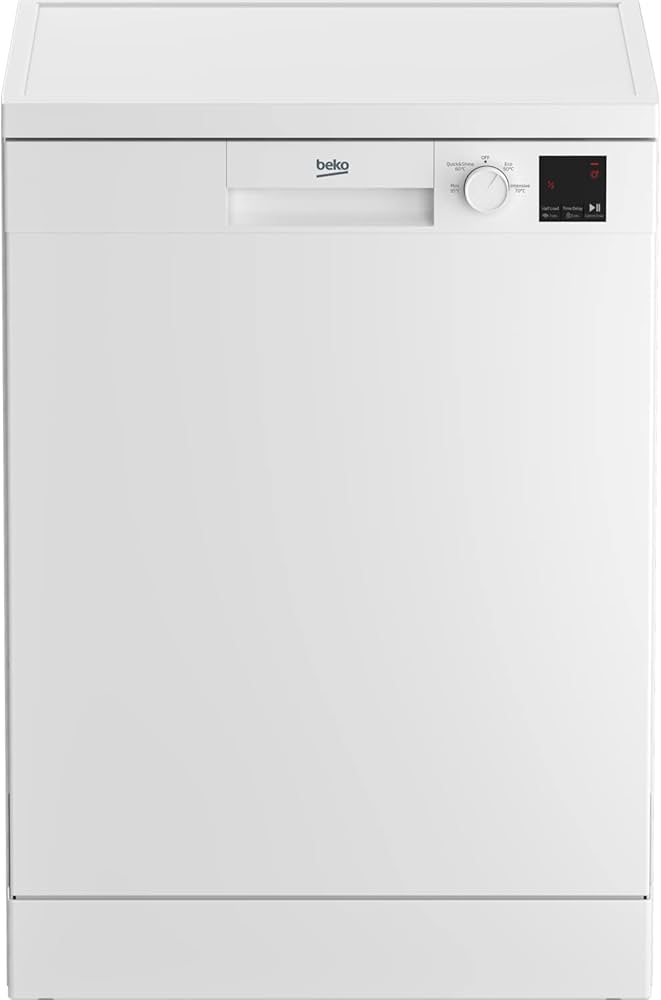 Beko DVN04320W Freestanding Dishwasher – 60cm, 13 Place Settings, White