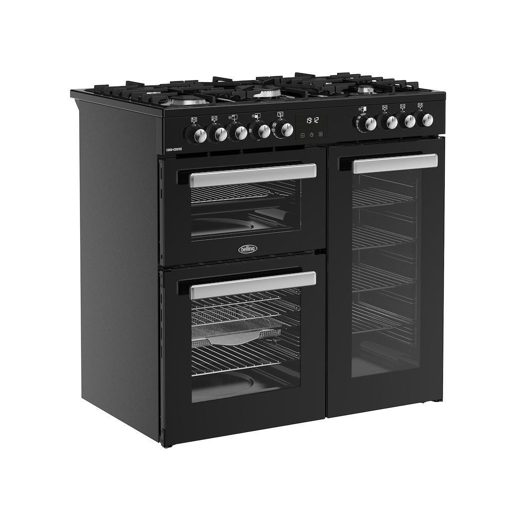 Belling RCA COOKCENTRE 90DF 90cm Dual Fuel Range Cooker - Black