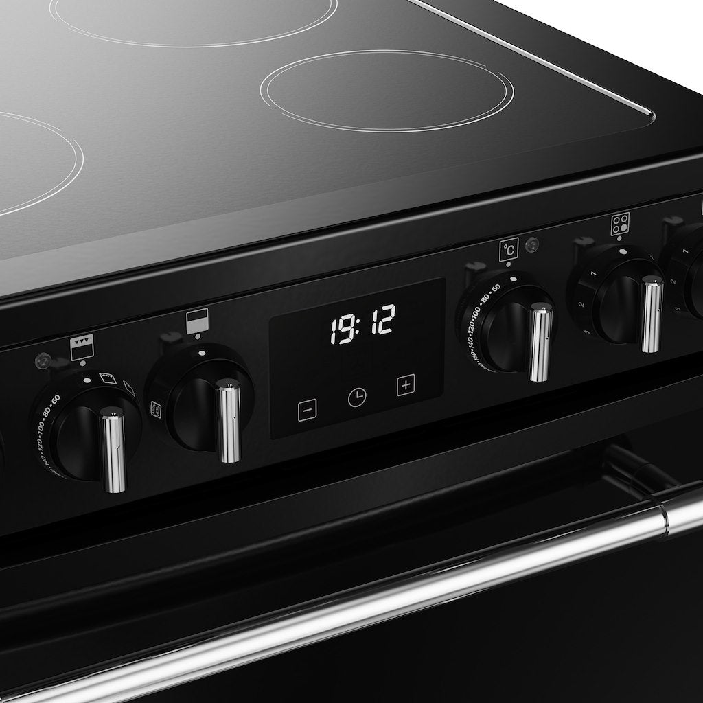 Belling MRA FARMHOUSE 60E 60cm Electric Ceramic Cooker - Black