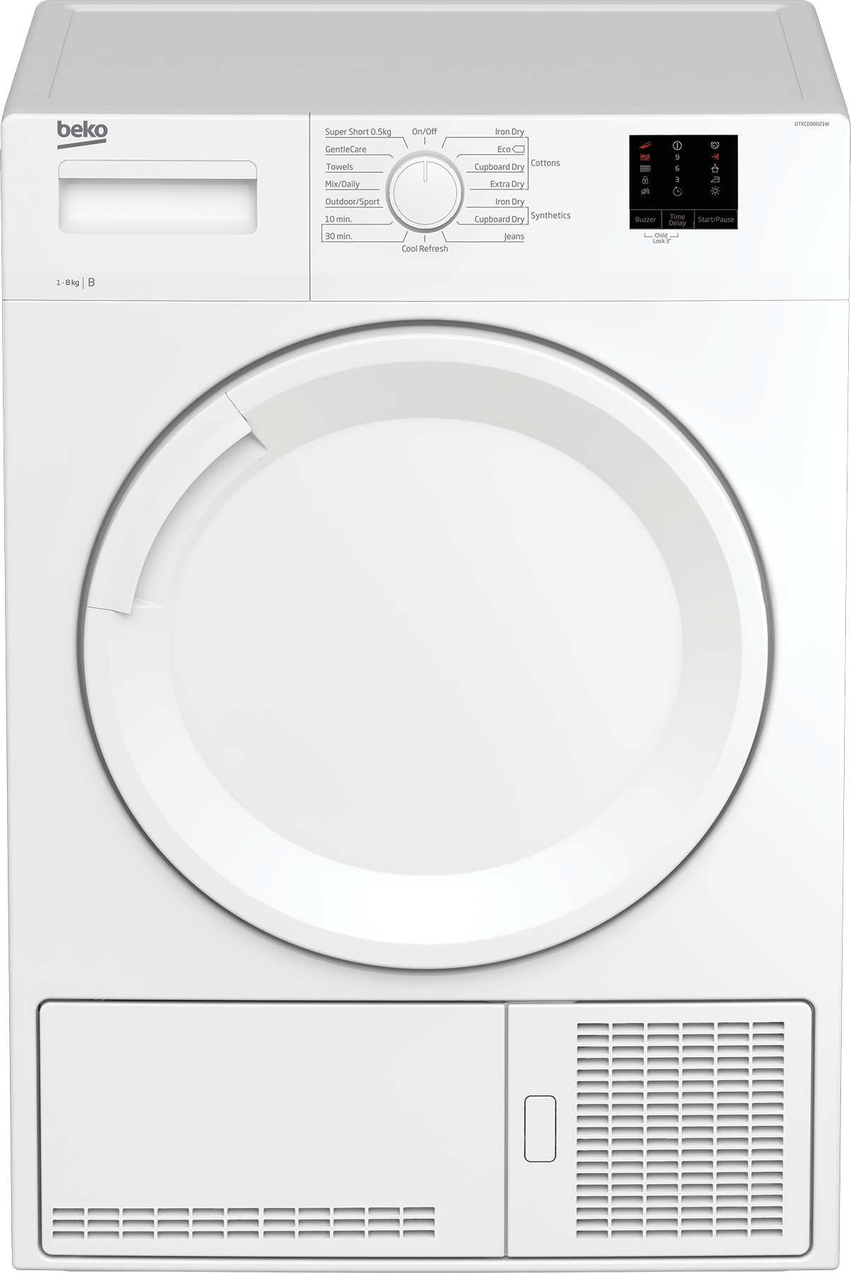 Beko DTKCE80021W 8kg Condenser Tumble Dryer - White