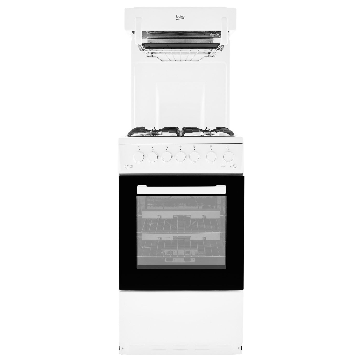Beko KA52NEW 50cm Single Oven Gas Cooker with Eye Level Grill - White