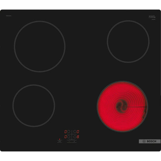 Bosch Series 2 PKE61RAA8B 60cm 4-Zone Built-in Ceramic Hob - Black