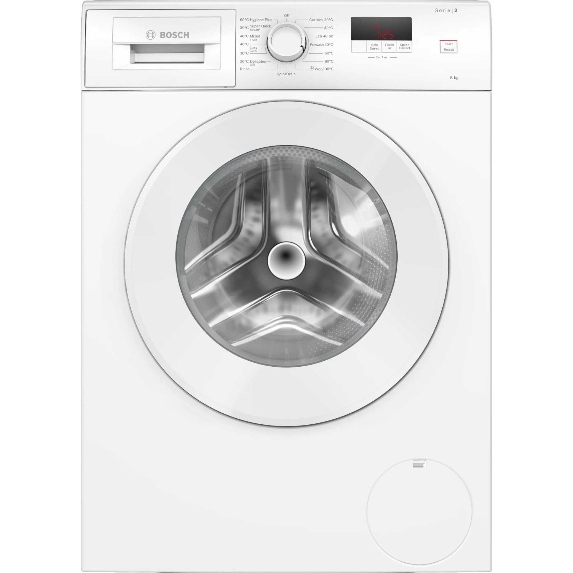 Bosch Series 2 WGE03408GB 8kg 1400rpm Freestanding Washing Machine - White