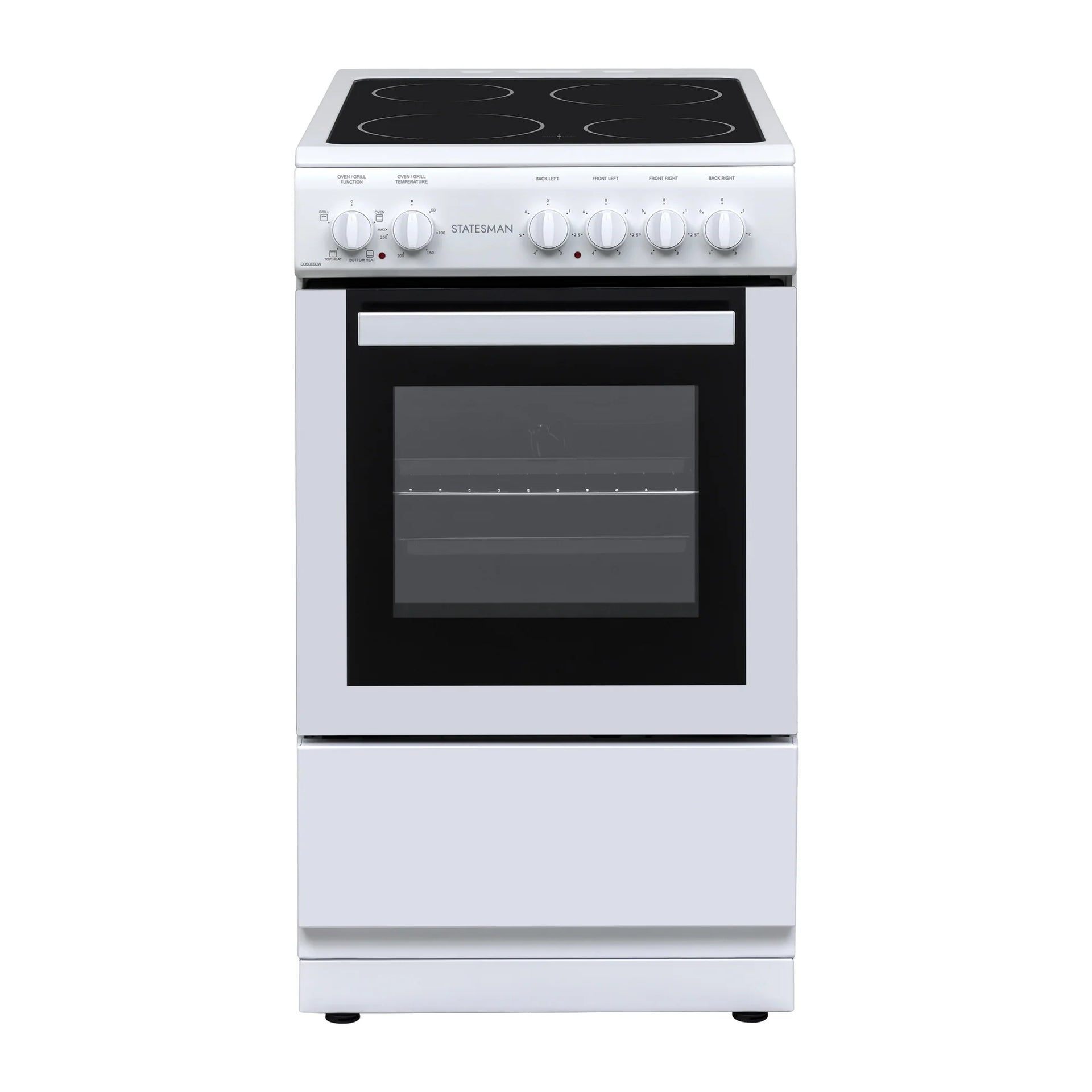 Statesman DELTA50E 50cm Single Cavity Electric Cooker White