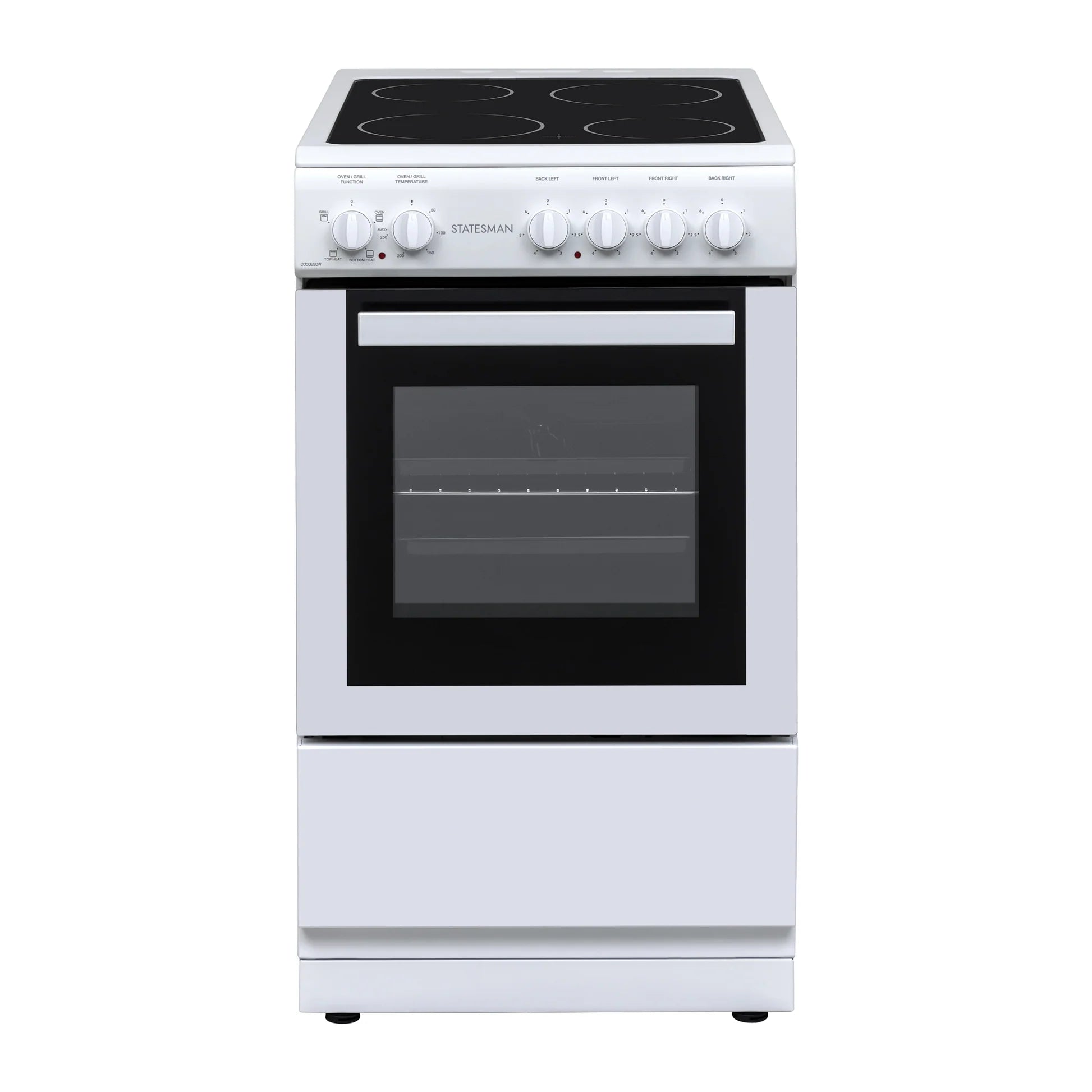 Statesman DELTA50E 50cm Single Cavity Electric Cooker White