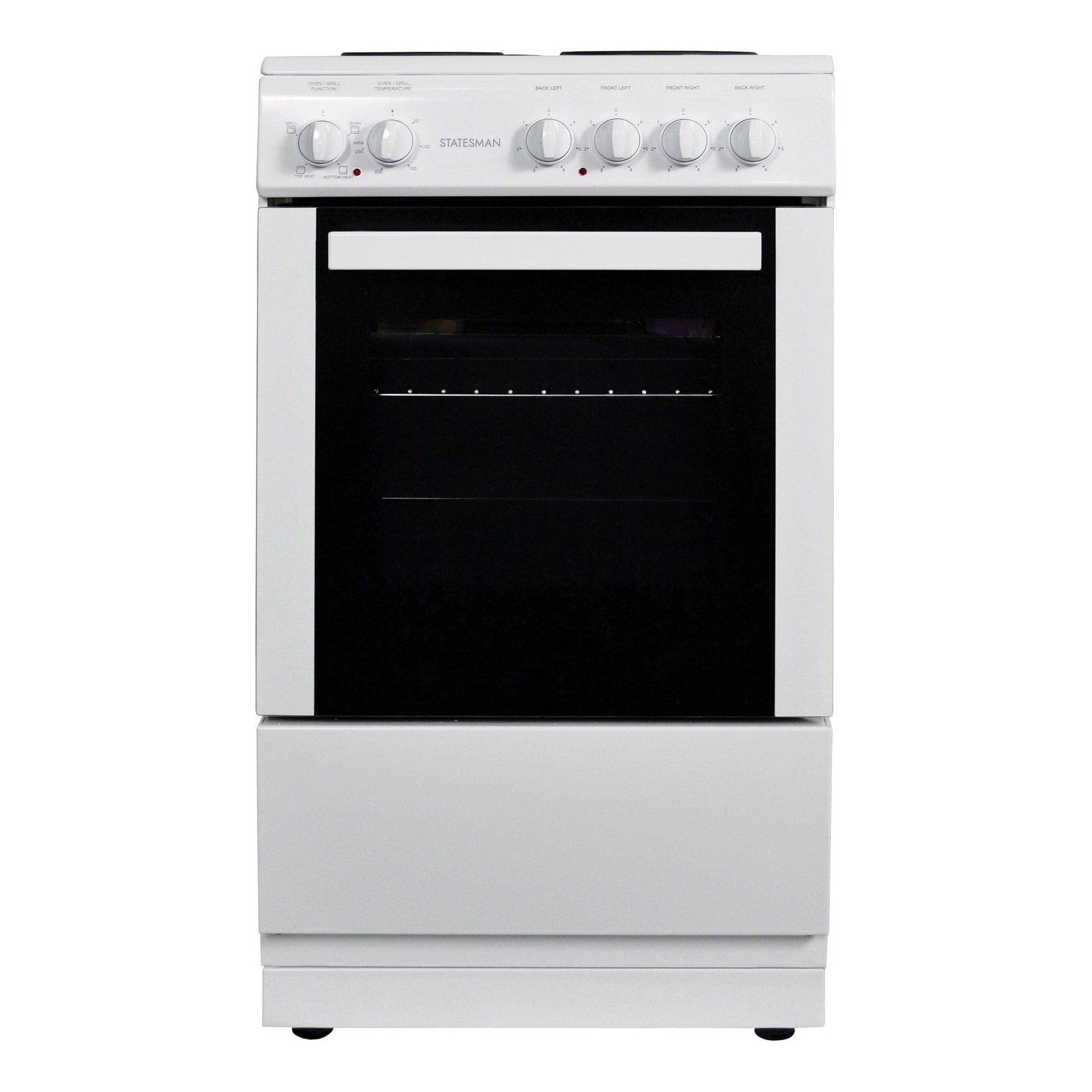 Statesman DELTA50E 50cm Single Cavity Electric Cooker - White