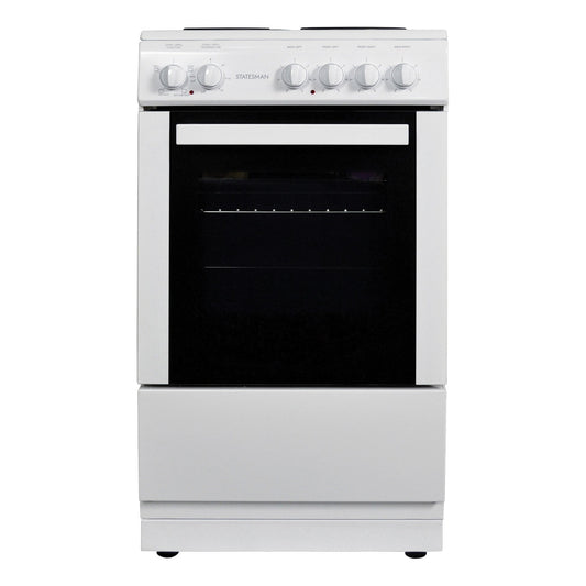 Statesman DELTA50E 50cm Single Cavity Electric Cooker - White