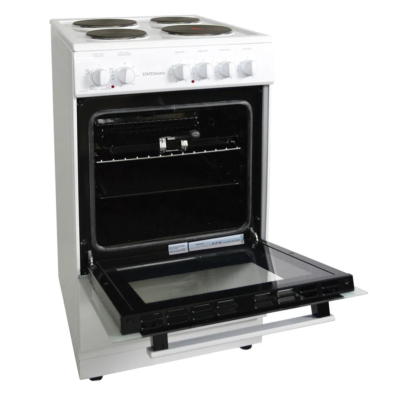 Statesman DELTA50E / DELTA50W 50cm Single Cavity Electric Cooker White
