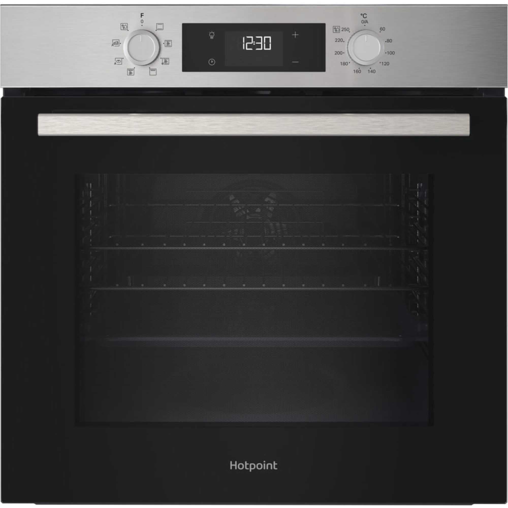 Hotpoint HO255HXUK Class 2 Multiflow 71L Built-In Single Electric Fan Oven Stainless Steel