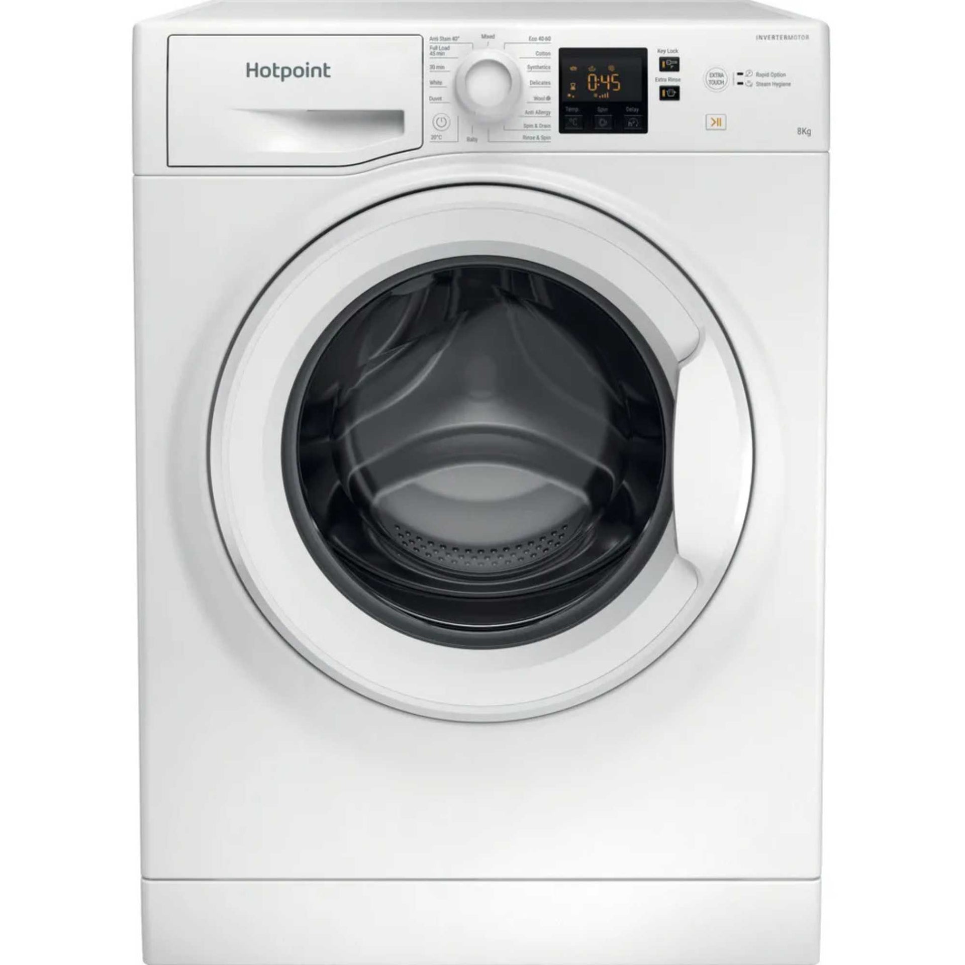 Hotpoint NSWF 846 W UK 8kg 1400rpm Anti-Stain Washing Machine, White