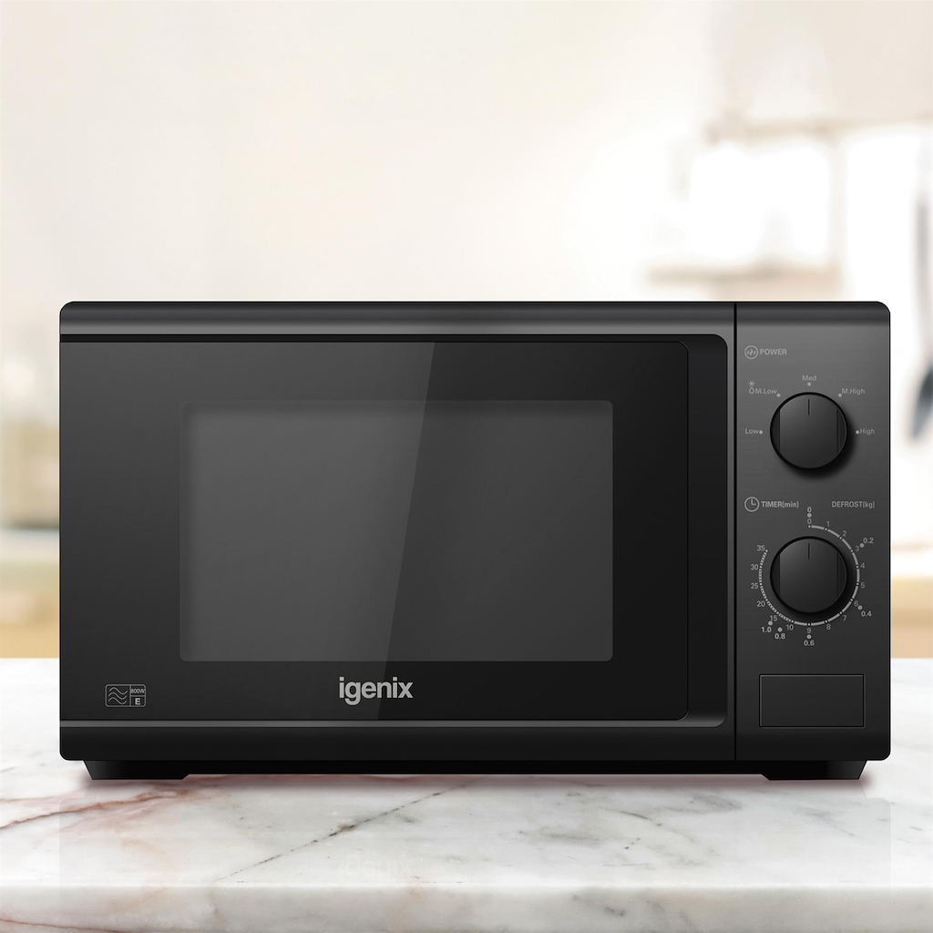 Igenix IGM0820B 20 Litre 800W Manual Microwave - Black