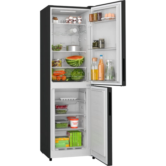 Bosch KGN34NLEAG Series 2 Fridge Freezer 60cm, Frost Free, Silver/Inox, E Rated