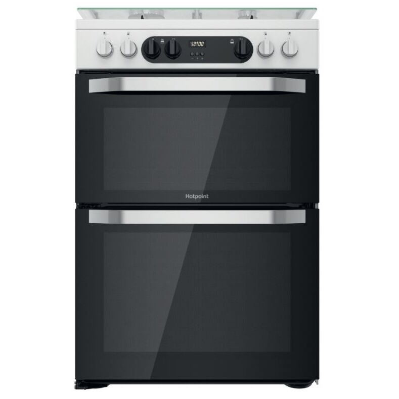 Hotpoint HDM67G9C2CW 60cm Dual Fuel Double Oven Cooker White