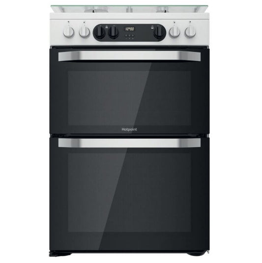 Hotpoint HDM67G9C2CW 60cm Dual Fuel Double Oven Cooker White