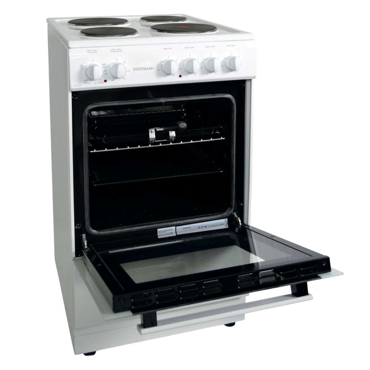 Statesman DELTA50E / DELTA50W 50cm Single Cavity Electric Cooker White